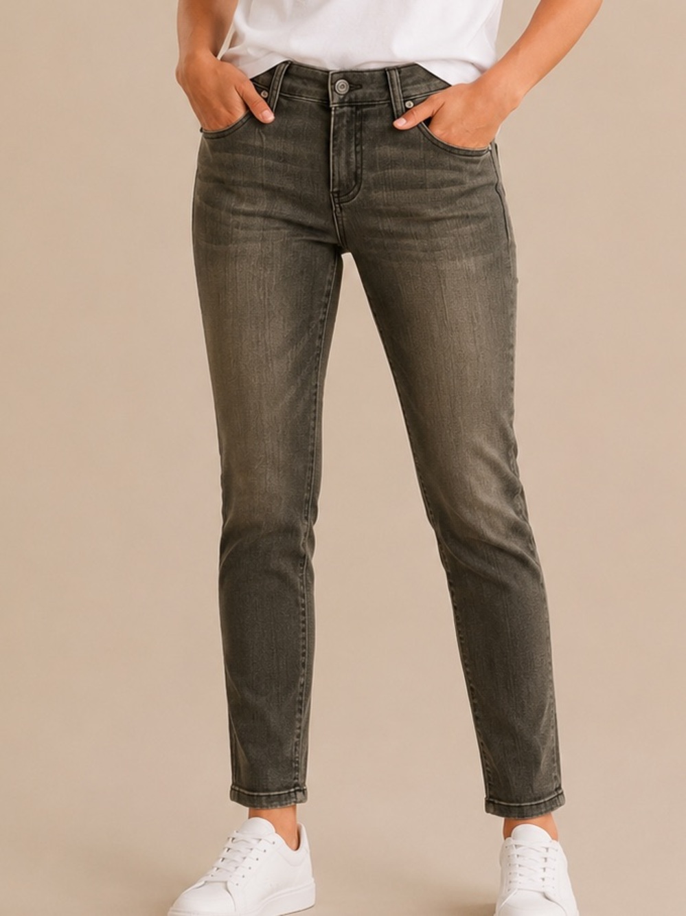 Altered State Dark Green Straight-Leg Jeans